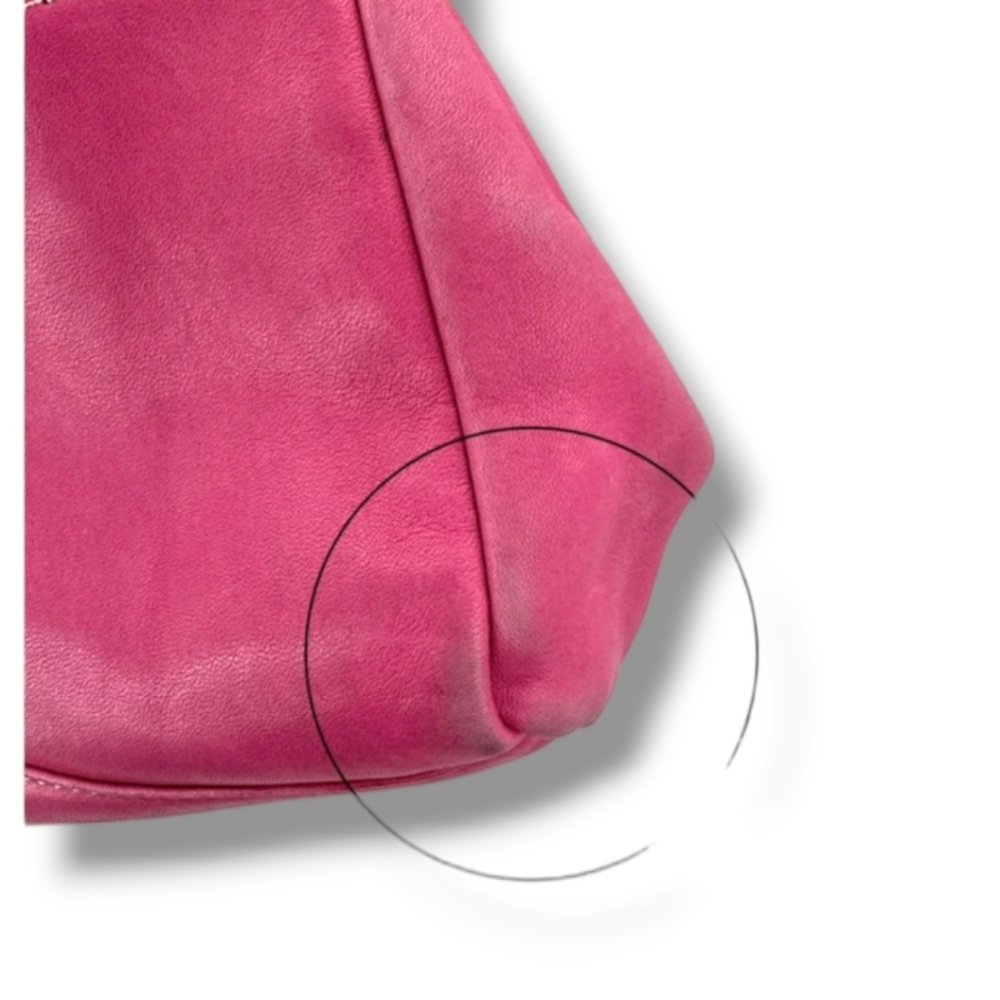 👛 Vintage Tignanello Gorgeous Pink Leather Shoulder Bag. Structured Design - Picture 11 of 11